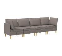 vidaXL Ensemble de meubles pour le salon 4 pcs Taupe Tissu, Ensemble de salon spacieux, meubles modulaires pour se détendre, sièges confortables, déco moderne