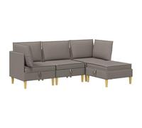 vidaXL Ensemble de meubles pour le salon 4 pcs Taupe Tissu, Ensemble de salon spacieux, meubles modulaires pour se détendre, sièges confortables, déco moderne