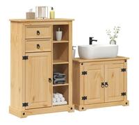 vidaXL Ensemble de meubles salle de bain 2 pcs Corona bois pin massif, armoire de salle de bain, armoire de rangement de 3334635