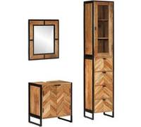 vidaXL Ensemble meubles salle de bain - Fer et acacia