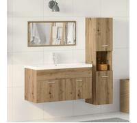 Ensemble de meubles salle de bain 3 pcs bois d ingénierie