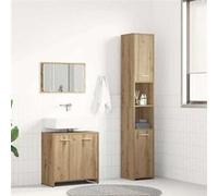 vidaXL Ensemble de meubles salle de bain 3328562 3 pcs bois d'ingénierie Marron G