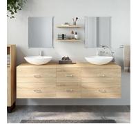vidaXL Ensemble de meubles salle de bain 5 pcs chêne bois d'ingénierie 242564