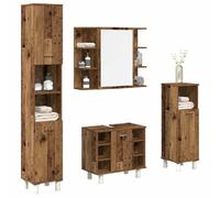 VidaXL Ensemble de meubles salle de bain - Vieux bois