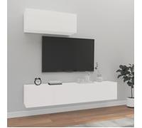 vidaXL Ensemble de meubles TV 3114470 Blanc bois d'ingénierie 3 pcs