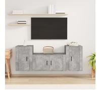 vidaXL Ensemble de meubles TV 3 pcs Gris béton Bois d'ingénierie 3188506
