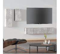 vidaXL Ensemble de meubles TV 4 pcs - Gris béton