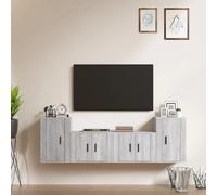 VIDAXL Ensemble de meubles TV 4 pcs - Sonoma gris