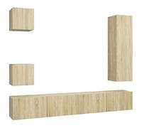 vidaXL – Ensemble de meubles TV 5 pcs 3079012 – Chêne Sonoma, bois d'ingénierie, avec rangement