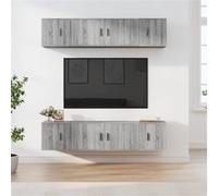 vidaXL Ensemble de Meubles TV 6 pcs, Armoires de Télévision Murales, Meubles Télé Salon Salle de Séjour Intérieur, Sonoma Gris Bois d'Ingénierie Gris G