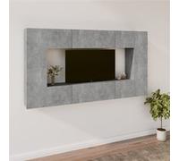 VidaXL Ensemble meubles TV - Gris Béton