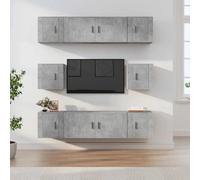 vidaXL Ensemble de meubles TV 8 pcs Gris béton
