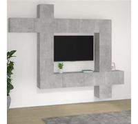 vidaXL Meubles TV 9 pcs - Gris béton