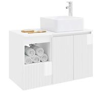 vidaXL Ensemble de mobilier de Salle de Bain 2 pc Blanc Brillant
