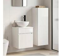 vidaXL Ensemble de mobilier de Salle de Bain 2 pc Blanc Brillant