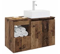 vidaXL Ensemble de mobilier de Salle de Bain 2 pc Bois Ancien