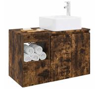 vidaXL Ensemble de mobilier de Salle de Bain 2 pc Chêne fumé