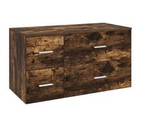 vidaXL Ensemble de mobilier de Salle de Bain 2 pc Chêne fumé