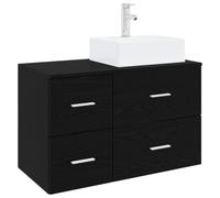 vidaXL Ensemble de mobilier de Salle de Bain 2 pc Chêne Noir