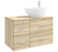 vidaXL Ensemble de mobilier de Salle de Bain 2 pc Chêne Sonoma