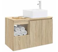 vidaXL Ensemble de mobilier de Salle de Bain 2 pc Chêne Sonoma