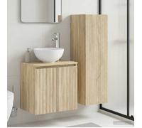 vidaXL Ensemble de mobilier de Salle de Bain 2 pc Chêne Sonoma
