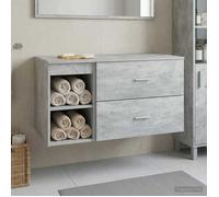 vidaXL Ensemble de mobilier de salle de bain 2 pcs Gris béton 3403939