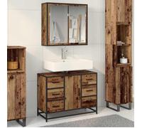 vidaXL Ensemble de mobilier de salle de bain 2 pcs Bois Ancien 3402429