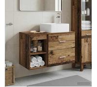 vidaXL Ensemble de mobilier de salle de bain 2 pcs Bois ancien 3403886