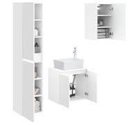 vidaXL Ensemble de mobilier de Salle de Bain 3 pc Blanc