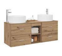 vidaXL Ensemble de mobilier de Salle de Bain 3 pc Chêne Artisanal
