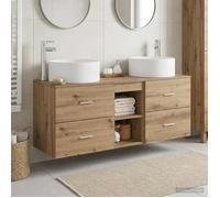 vidaXL Ensemble de mobilier de salle de bain 3 pc Chêne artisanal 3405954