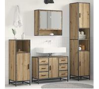 vidaXL Ensemble de mobilier de salle de bain 3 pcs Chêne artisanal 3402486