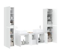 vidaXL Ensemble de mobilier de Salle de Bain 5 pc Blanc