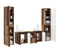 vidaXL Ensemble de mobilier de Salle de Bain 5 pc Bois Ancien