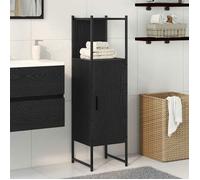 vidaXL Ensemble mobilier de salle de bain avec étagère Chêne noir – cabinet mural, bois d'ingénierie