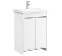 vidaXL Ensemble de mobilier de Salle de Bain Blanc 61 x 40 x 84,5 cm, Mobilier de Salle de Bain, unités de Rangement Modernes, Ensemble Fonctionnel, étagères contemporaines, Style Tendance