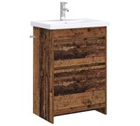 vidaXL Ensemble de mobilier de Salle de Bain Bois Ancien, Déco Moderne de Salle de Bain, rangements Fonctionnels, étagères Design, Meuble de Bain Chic