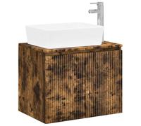 vidaXL Ensemble de mobilier de Salle de Bain Chêne fumé