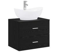 vidaXL Ensemble de mobilier de salle de bain Chêne noir