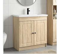 vidaXL Ensemble de mobilier de salle de bain Chêne Sonoma 3404136