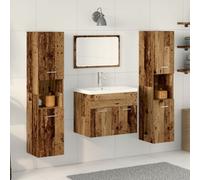 Vidaxl Ensemble De Mobilier De Salle De Bain En Bois Vieilli