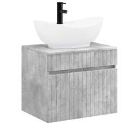 vidaXL Ensemble de mobilier de Salle de Bain Gris béton