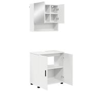 vidaXL Ensemble de mobilier de salle de bain Montage mural 2 pcs Blanc