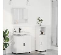 vidaXL Ensemble de mobilier de salle de bain Montage mural 3 pcs Blanc