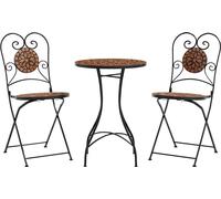 vidaXL Ensemble de mosaïque bistrot rouge terracotta Fer et céramique