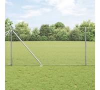 Vidaxl Ensemble De Poteaux De Clôture Lot De 2 Acier Galvanisé 10 X 1 M
