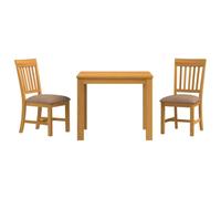 vidaXL Ensemble de Salle à Manger 3 pc Gris Bois de chêne Massif