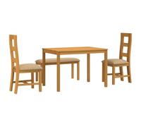 vidaXL Ensemble de Salle à Manger 4 pc Beige Bois de chêne Massif