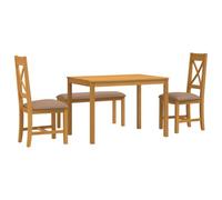vidaXL Ensemble de Salle à Manger 4 pc Gris Bois de chêne Massif